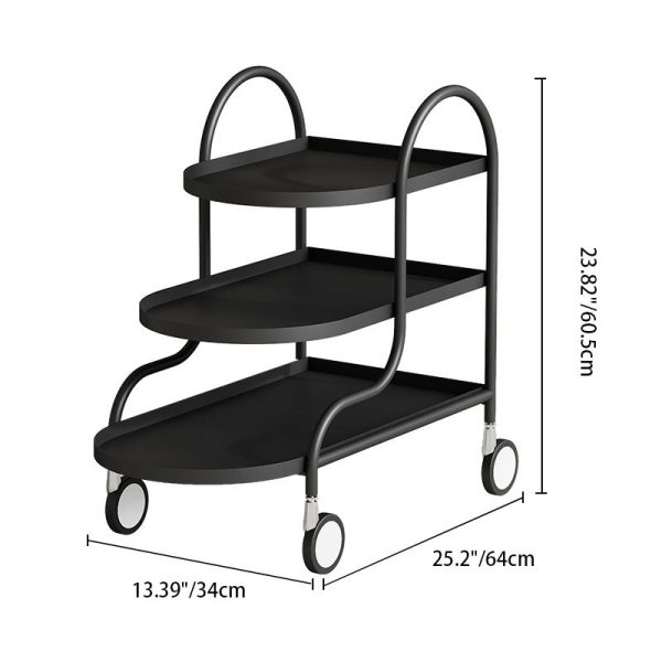 Modern Minimalist Rectangular Steel Side Table 3-Tier For Living Room - Image 4