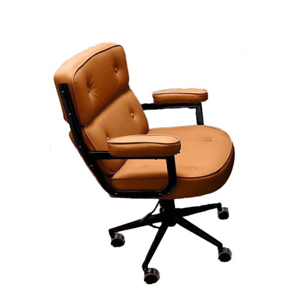 Modern Luxury Square PU Leather High Density Sponge Carbon Steel Desk Chair Backrest Armrest For Home Office - Image 15