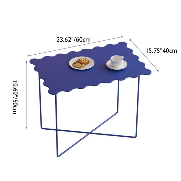 Modern Minimalist Round Square Rectangular Iron End Table 1-Tier For Living Room - Image 6