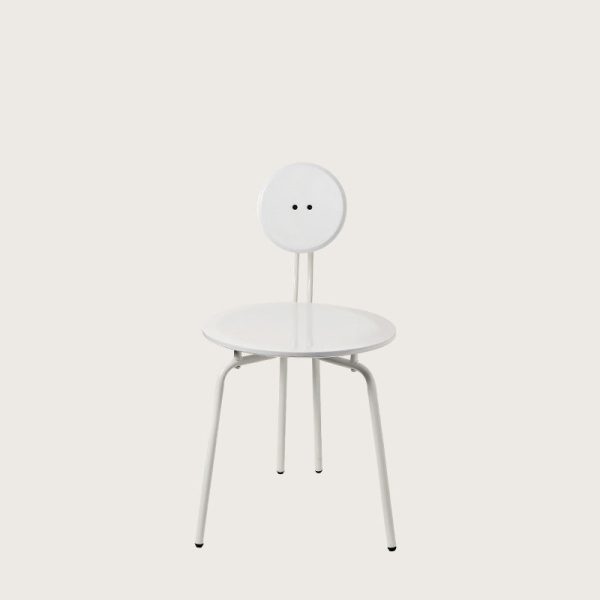 Traditional Vintage Round Rubberwood Steel Vanity Stool Backrest Armless For Bedroom - Image 21
