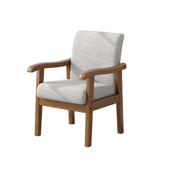 Modern Simplicity Rubber Wood Cotton And Linen Fabric Sponge Square Accent Chair & Table Set For Living Room - Image 24