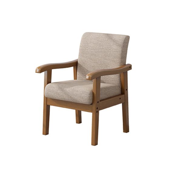 Modern Simplicity Rubber Wood Cotton And Linen Fabric Sponge Square Accent Chair & Table Set For Living Room - Image 25