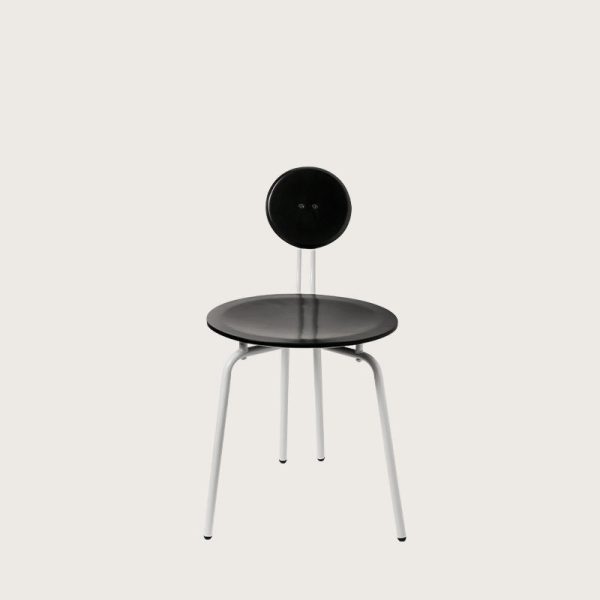 Traditional Vintage Round Rubberwood Steel Vanity Stool Backrest Armless For Bedroom - Image 20