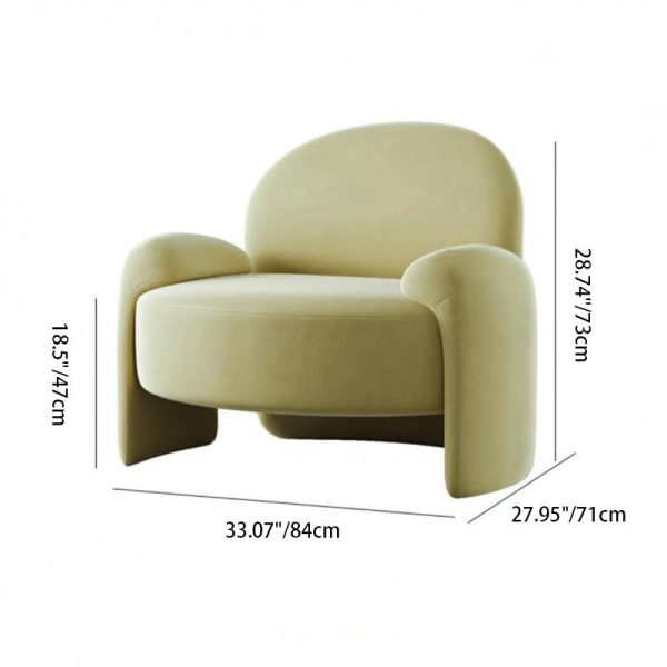 Modern Transitional Rectangular Wood Latex Accent Chair Backrest Armless For Living Room - Image 4