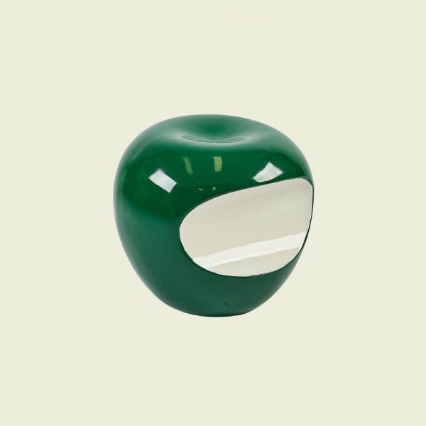 Modern Art Deco Apple Round Resin Chair Backless Armless For Bedroom - Image 20