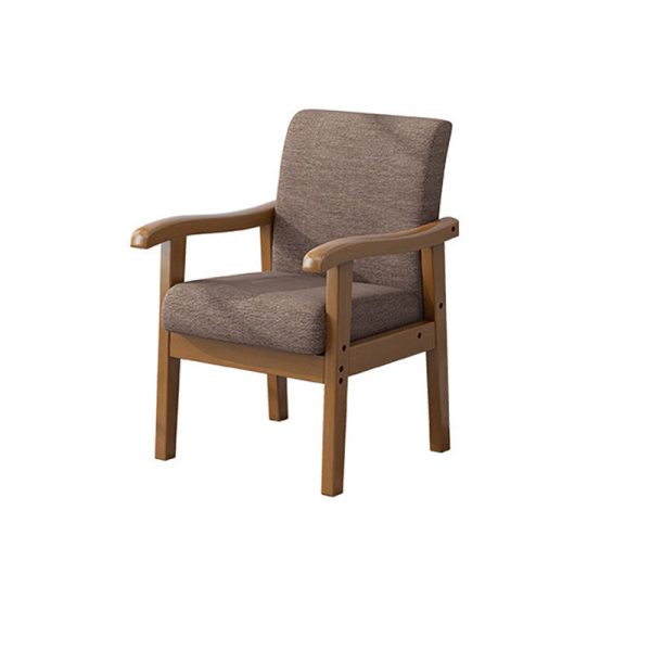 Modern Simplicity Rubber Wood Cotton And Linen Fabric Sponge Square Accent Chair & Table Set For Living Room - Image 26