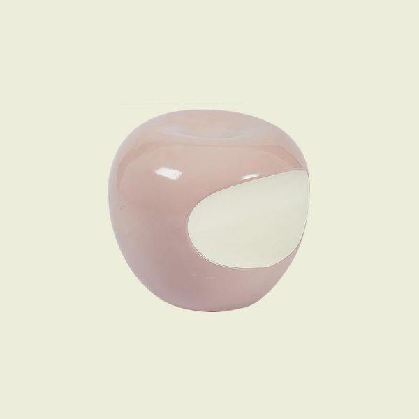 Modern Art Deco Apple Round Resin Chair Backless Armless For Bedroom - Image 21