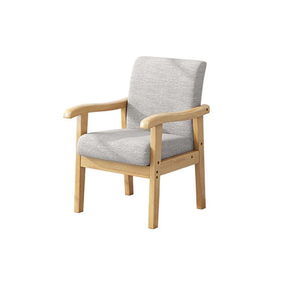 Modern Simplicity Rubber Wood Cotton And Linen Fabric Sponge Square Accent Chair & Table Set For Living Room - Image 28
