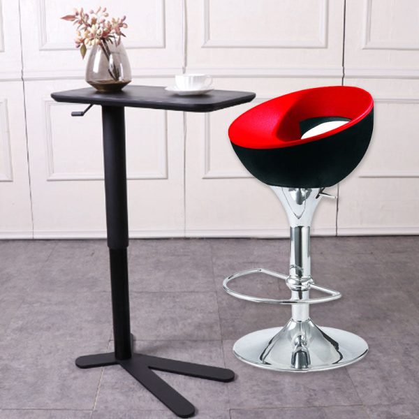 Modern Simplicity Iron ABS Round Bowl Hollowed Bar Stool Footrest Swivel For Kitchen - Image 12