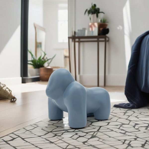 Contemporary Scandinavian Kids PP Plastic Gorilla Leisure Chair Stool Backless For Living Room - Image 7