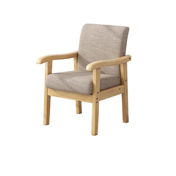 Modern Simplicity Rubber Wood Cotton And Linen Fabric Sponge Square Accent Chair & Table Set For Living Room - Image 29