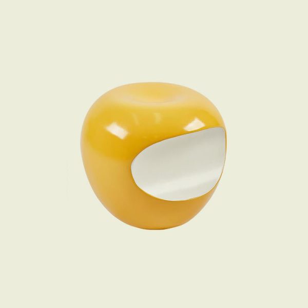 Modern Art Deco Apple Round Resin Chair Backless Armless For Bedroom - Image 24