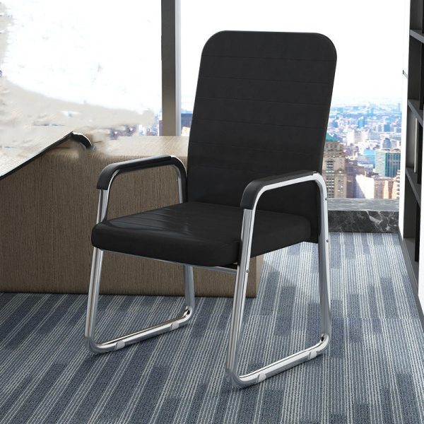 Modern Simplicity Mesh Fabric Leather Sponge Latex Steel Square Desk Chair Backrest Armrest For Home Office - Image 16