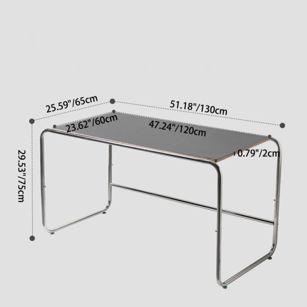 Modern Minimalist Rectangular MDF Stainless Steel Desks For Home Office - Image 4