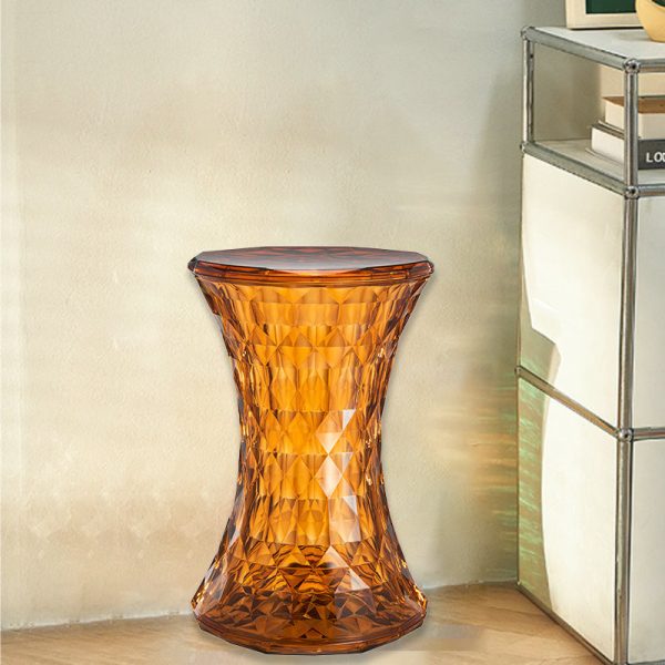 Contemporary Nordic Column Acrylic Chair Backless Armless For Living Room - Image 8