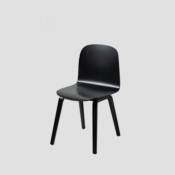 Contemporary Nordic Square Solid Wood Backrest Dining Chair For Dining Room - Image 15