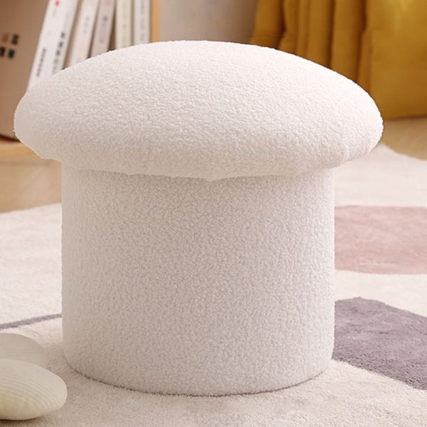 Contemporary Simplicity Mushroom Shape Velvet Pouf Footstool For Living Room - Image 15