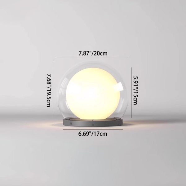 Contemporary Creative Moon Stainless Steel PE PMMA 1-Light Outdoor Light For Garden - Image 3