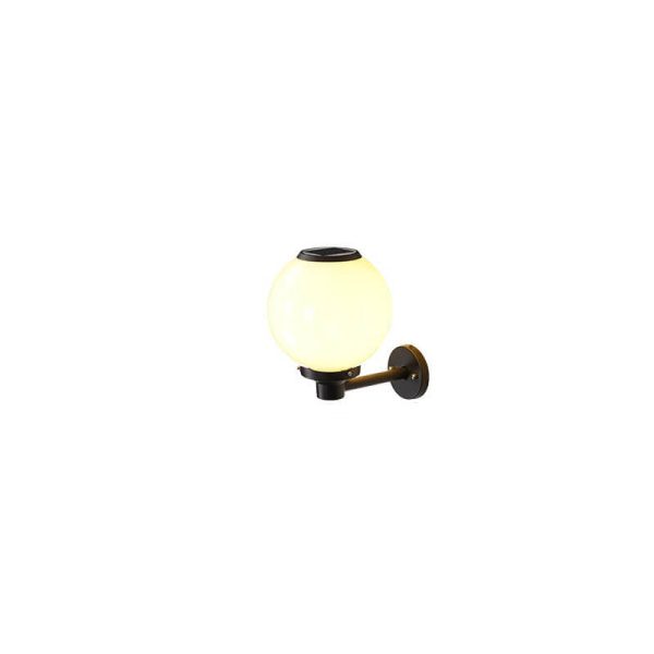Modern Outdoor Solar Round Ball Waterproof LED Wall Sconce Lamp - Image 14