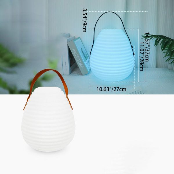 Contemporary Creative Egg Shape PE LED Portable Outdoor Light For Garden - Image 4