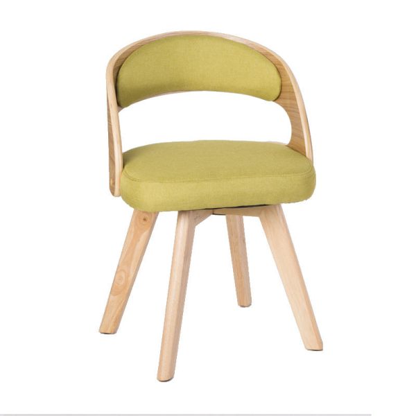 Modern Minimalist Square Fabric Wood Dining Chair Backrest For Dining Room - Image 13