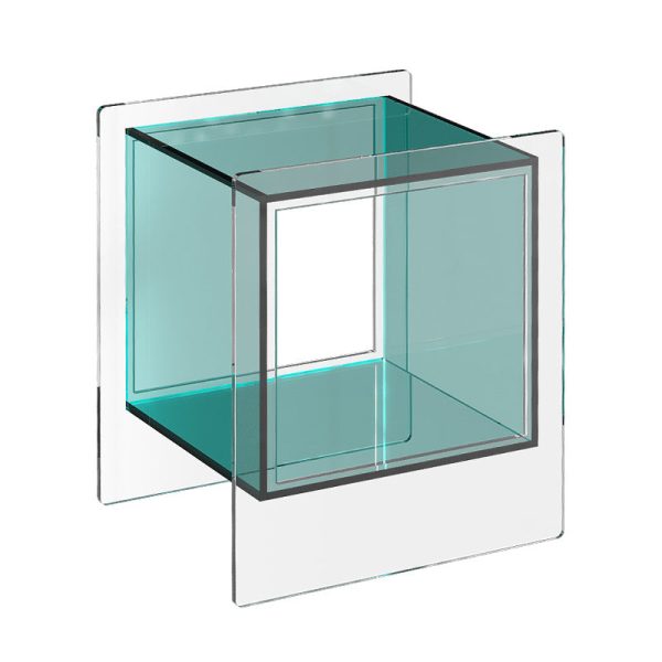Modern Minimalist Square Acrylic Nightstand For Bedroom - Image 13