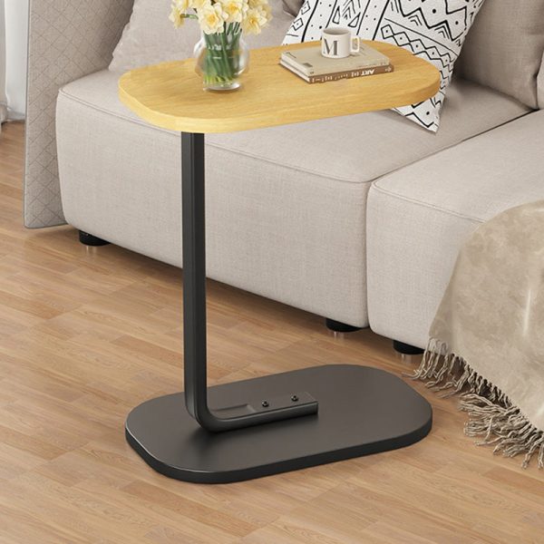 Modern Minimalist Rectangular PVC Artificial Panel End Table For Living Room - Image 8