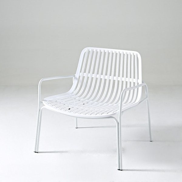 Contemporary Nordic Rectangular Steel Chair Backrest Armrest For Living Room - Image 2