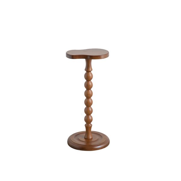 Traditional Vintage Solid Wood Gourd Shape Base End Table For Living Room - Image 8