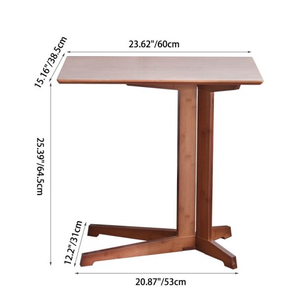 Modern Minimalist Square Wood End Table For Living Room - Image 4
