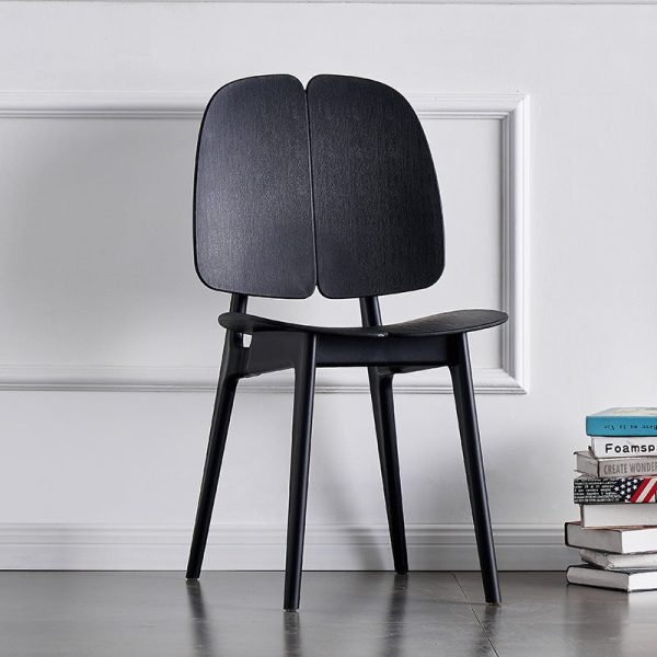 Modern Minimalist Square Frame PP Plastic Dining Chair Backrest For Dining Room - Image 14