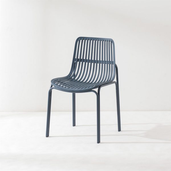 Modern Minimalist Square Cushion Plastic Metal Dining Chair Backrest For Dining Room - Image 2