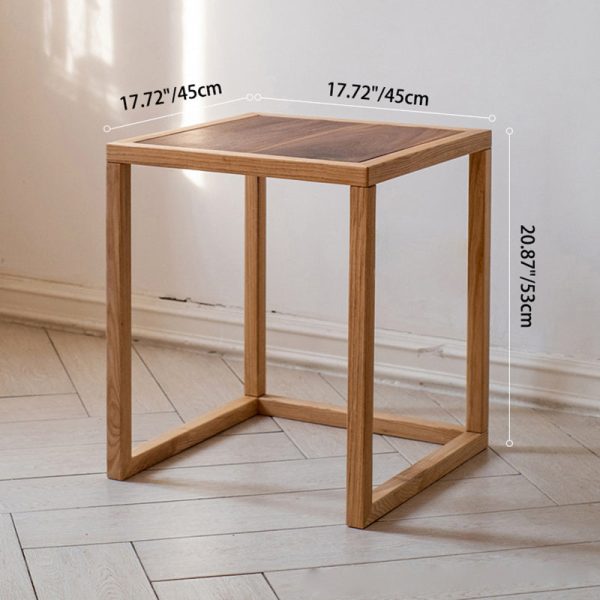 Modern Simplicity Round Triangle Square Wood End Table For Living Room - Image 4