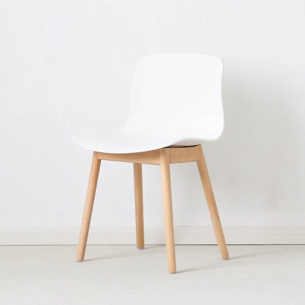 Contemporary Nordic Curved Square PP Wood Dining Chair Backrest For Dining Room - Image 12