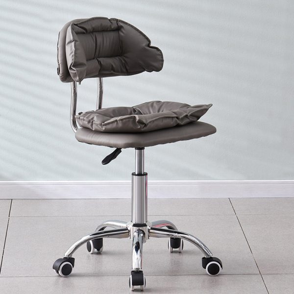 Modern Minimalist Square Cushion Leather Metal Bar Stool Backrest Height Adjustable For Dining Room - Image 18