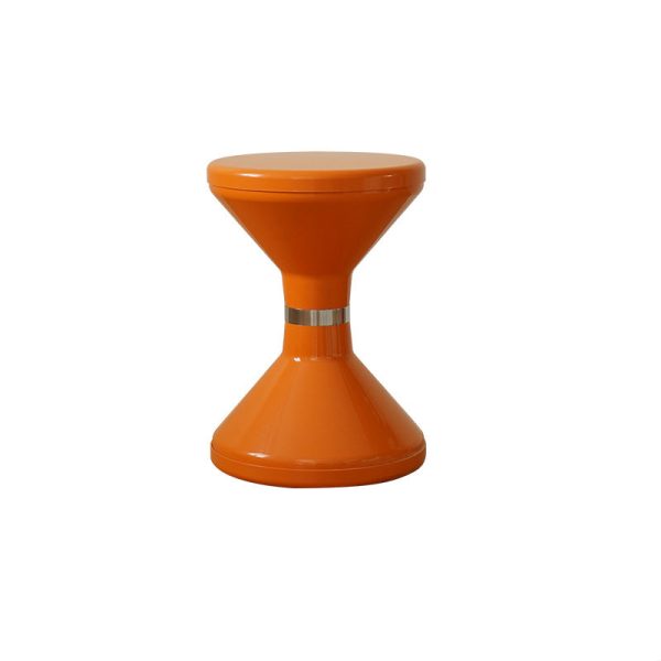 Contemporary Creative Round Plastic Vanity Stool Backless Armless For Living Room - Image 11