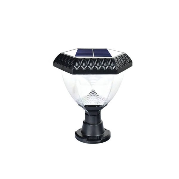 Modern Simplicity Solar Hexagonal Quadrilateral Triangle Round ABS Acrylic LED Post Head Light For Garden - Image 17