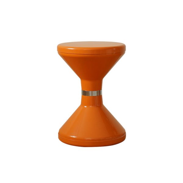 Contemporary Scandinavian ABS Round Hourglass End Table Portable For Living Room - Image 9