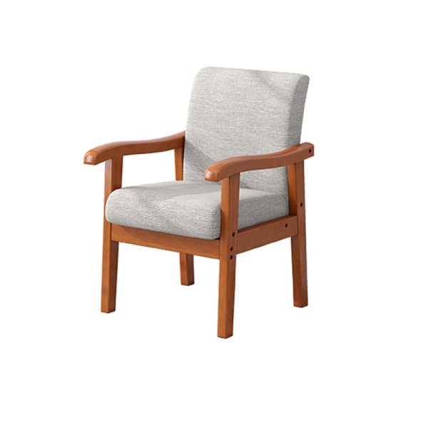 Modern Simplicity Rubber Wood Cotton And Linen Fabric Sponge Square Accent Chair & Table Set For Living Room - Image 32