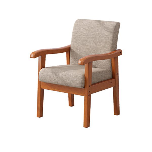 Modern Simplicity Rubber Wood Cotton And Linen Fabric Sponge Square Accent Chair & Table Set For Living Room - Image 33