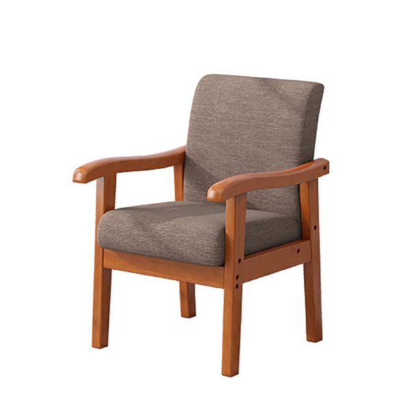Modern Simplicity Rubber Wood Cotton And Linen Fabric Sponge Square Accent Chair & Table Set For Living Room - Image 34