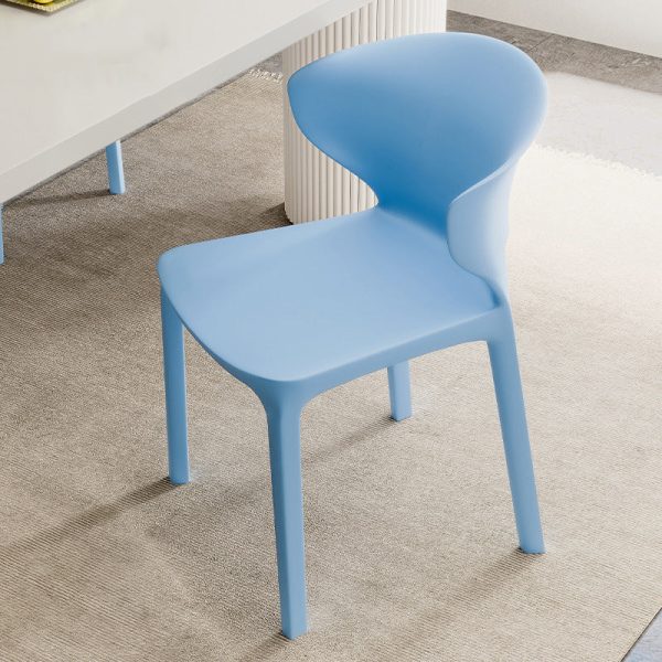 Contemporary Scandinavian PP Plastic Velvet Square Ergonomivally Design Stackable Dining Chair Backrest For Dining Room - Image 14