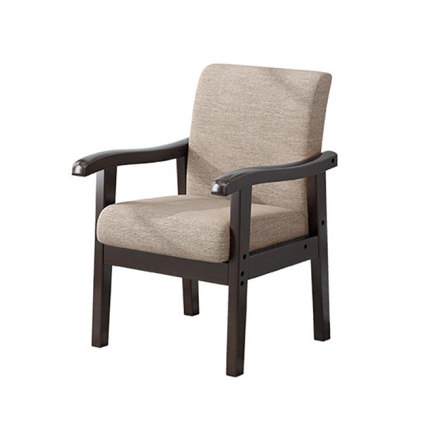 Modern Simplicity Rubber Wood Cotton And Linen Fabric Sponge Square Accent Chair & Table Set For Living Room - Image 37
