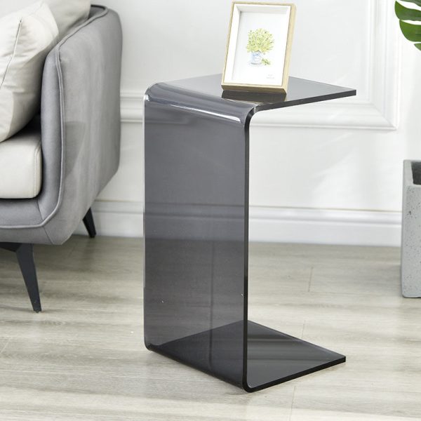 Modern Minimalist Slab Plastic Acrylic End Table For Living Room - Image 2