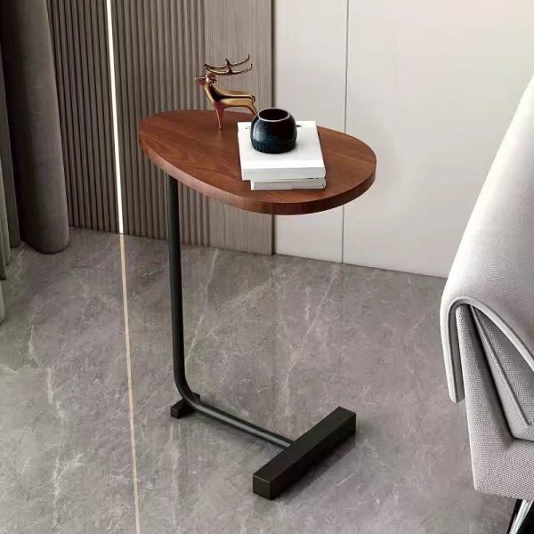 Contemporary Simplicity Water Drop Shape Iron Frame End Table For Living Room - Image 2