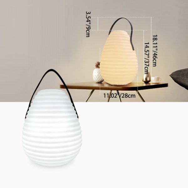 Contemporary Creative Egg Shape PE LED Portable Outdoor Light For Garden - Image 5