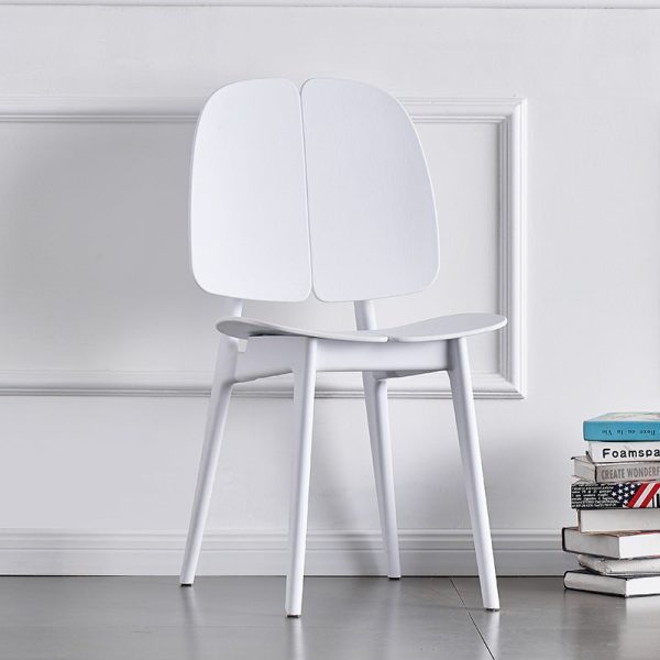 Modern Minimalist Square Frame PP Plastic Dining Chair Backrest For Dining Room - Image 15