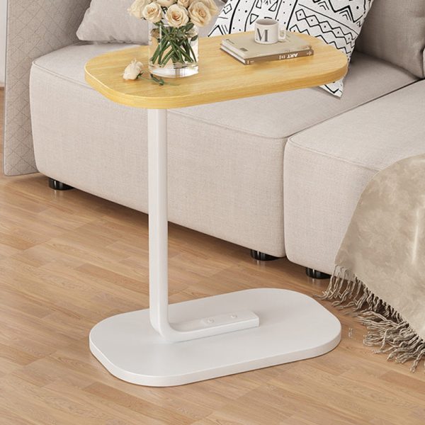 Modern Minimalist Rectangular PVC Artificial Panel End Table For Living Room - Image 2