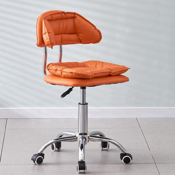 Modern Minimalist Square Cushion Leather Metal Bar Stool Backrest Height Adjustable For Dining Room - Image 19