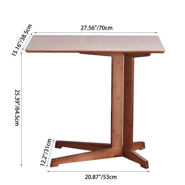Modern Minimalist Square Wood End Table For Living Room - Image 5